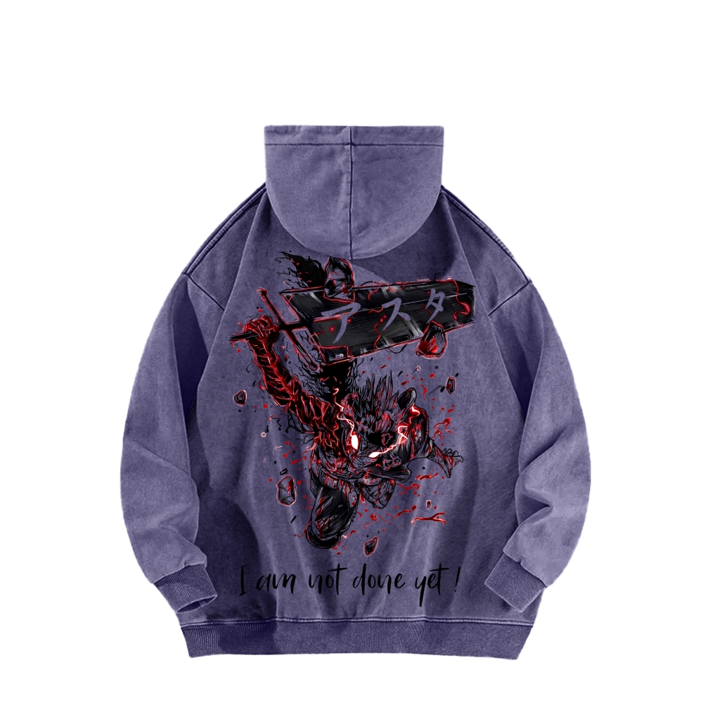 Black Clover Unisex Washed Hoodie 2601007897