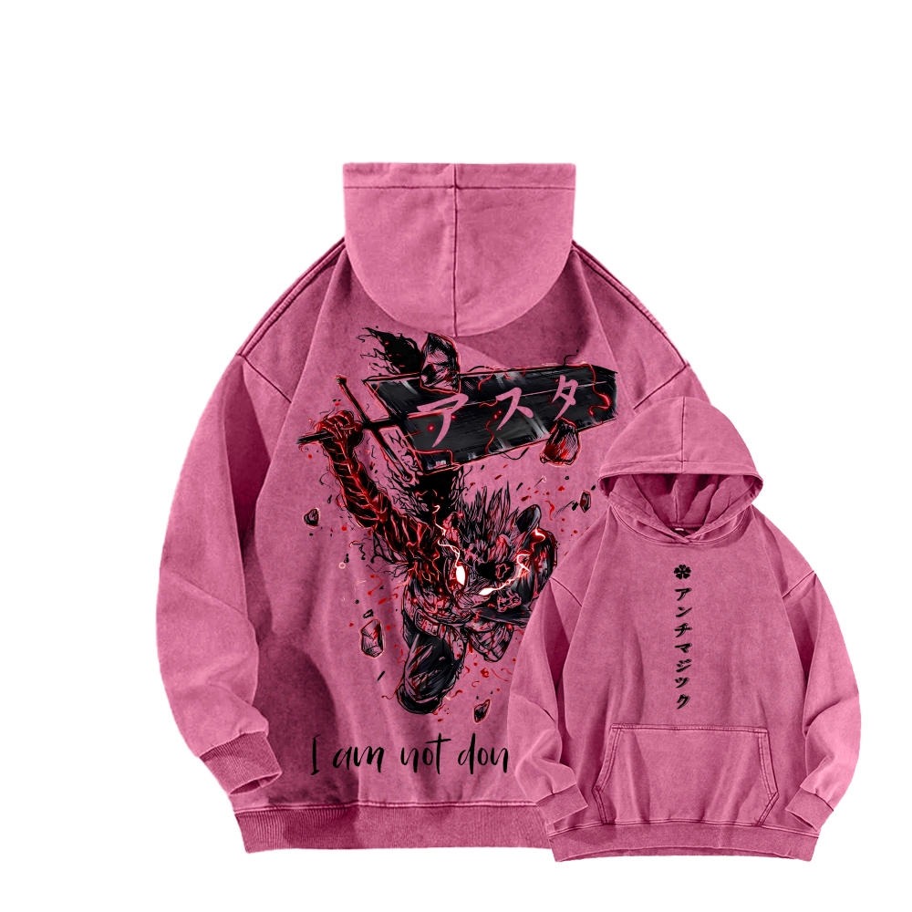 Black Clover Unisex Washed Hoodie 2601007897