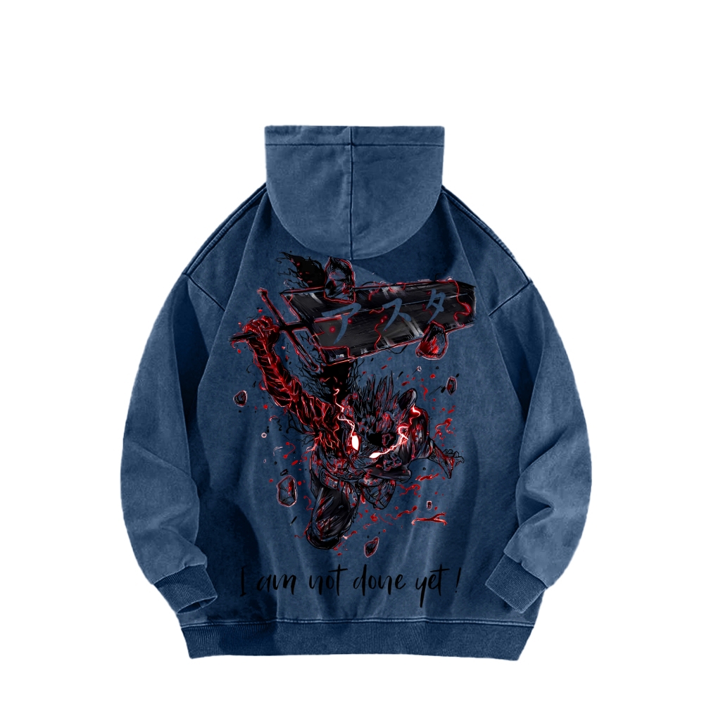 Black Clover Unisex Washed Hoodie 2601007897