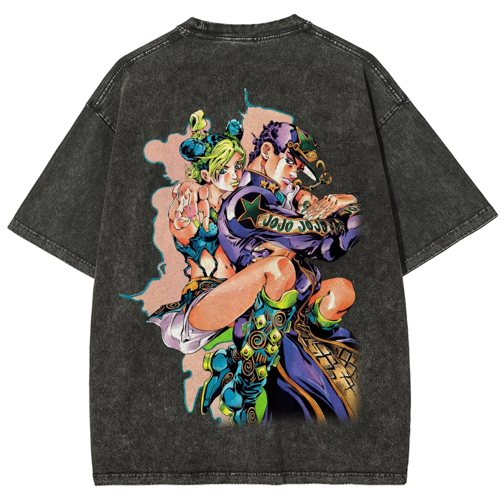 JoJo’s Bizarre Adventure Unisex Fit Washed T-Shirt 2601008315