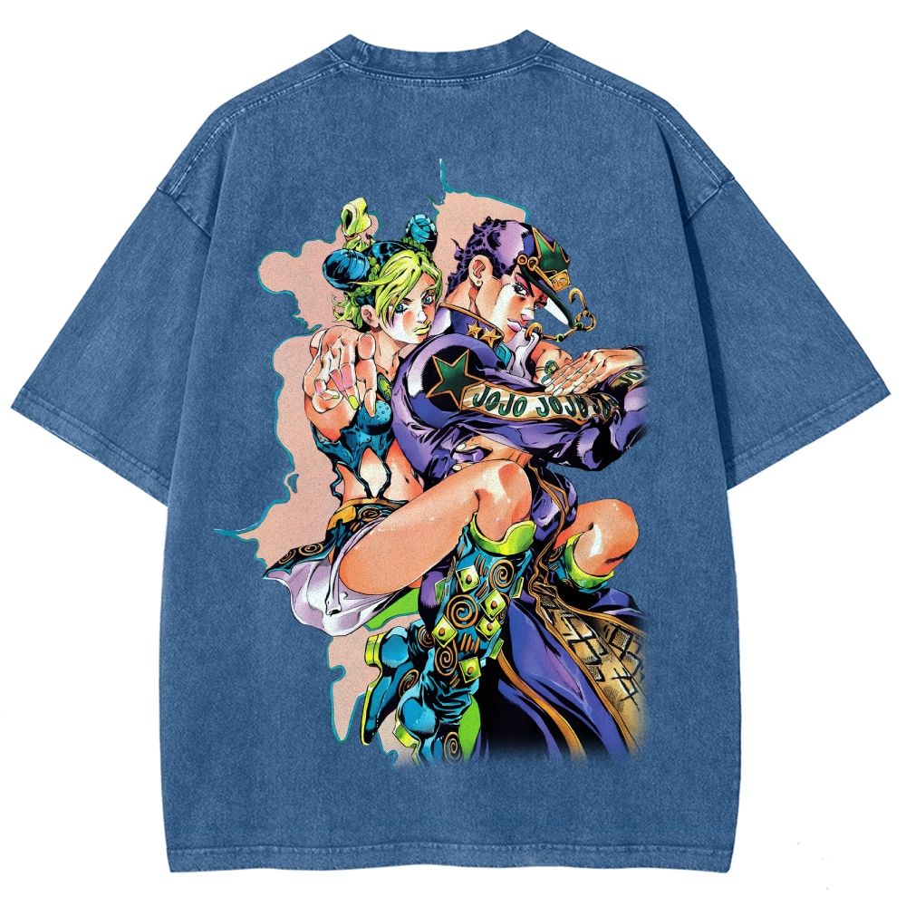 JoJo’s Bizarre Adventure Unisex Fit Washed T-Shirt 2601008315