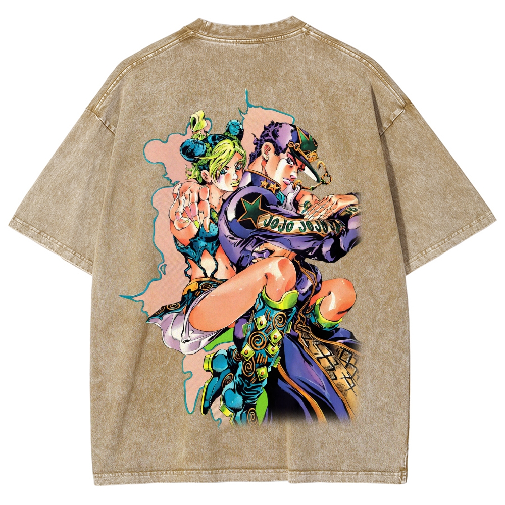 JoJo’s Bizarre Adventure Unisex Fit Washed T-Shirt 2601008315