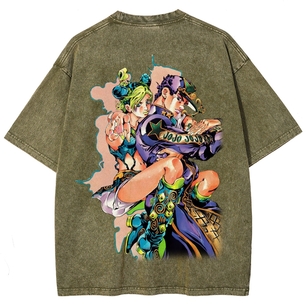 JoJo’s Bizarre Adventure Unisex Fit Washed T-Shirt 2601008315