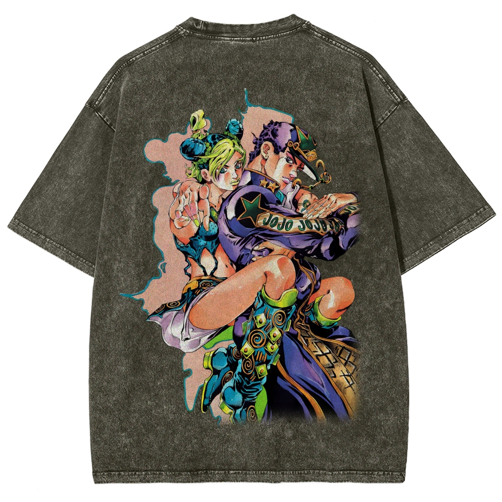 JoJo’s Bizarre Adventure Unisex Fit Washed T-Shirt 2601008315