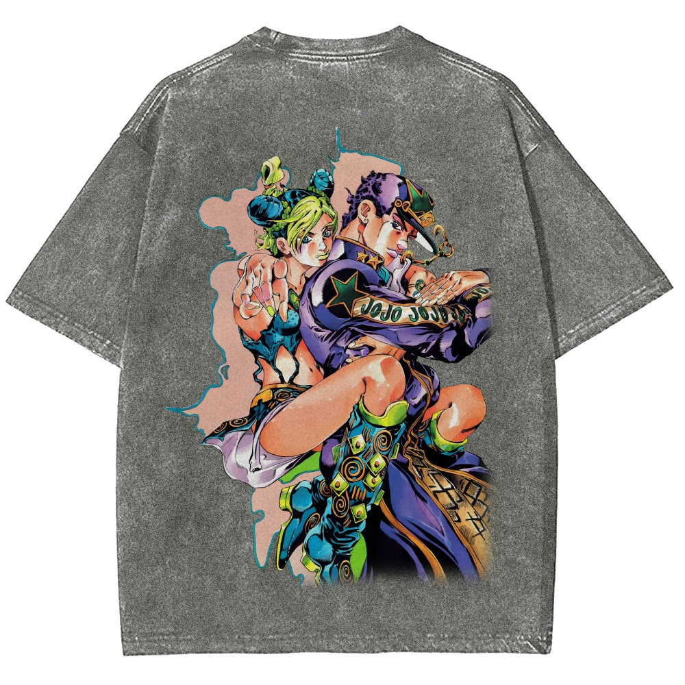 JoJo’s Bizarre Adventure Unisex Fit Washed T-Shirt 2601008315