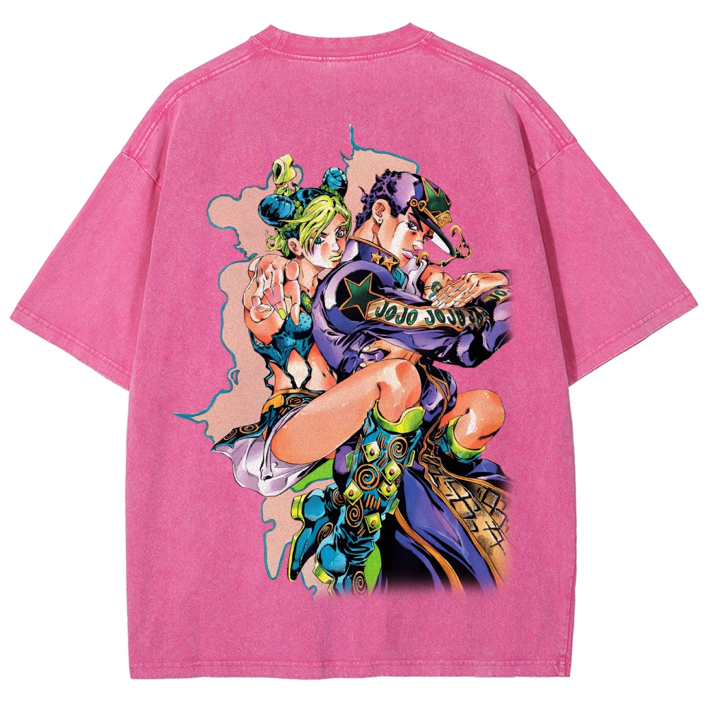 JoJo’s Bizarre Adventure Unisex Fit Washed T-Shirt 2601008315
