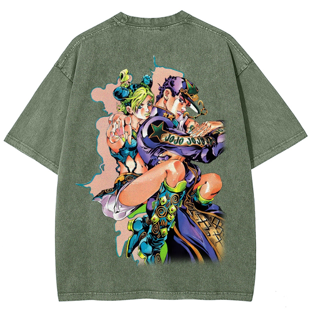 JoJo’s Bizarre Adventure Unisex Fit Washed T-Shirt 2601008315