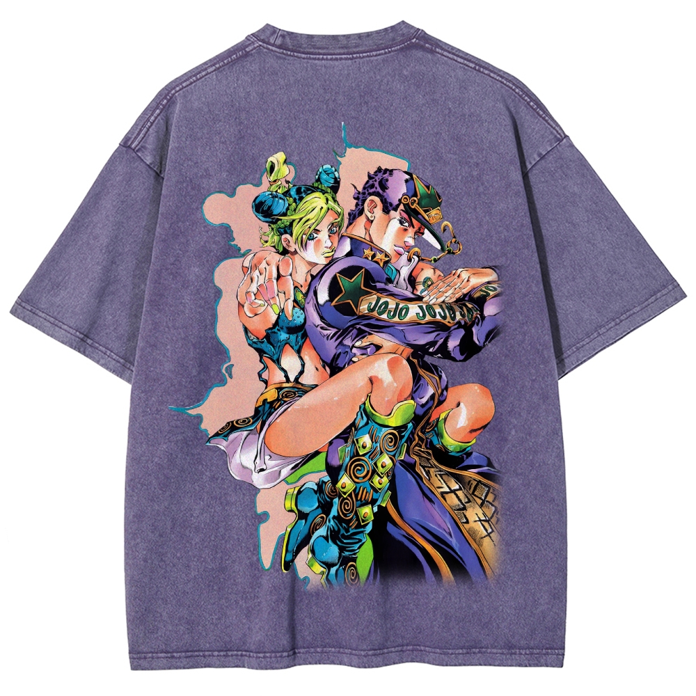 JoJo’s Bizarre Adventure Unisex Fit Washed T-Shirt 2601008315