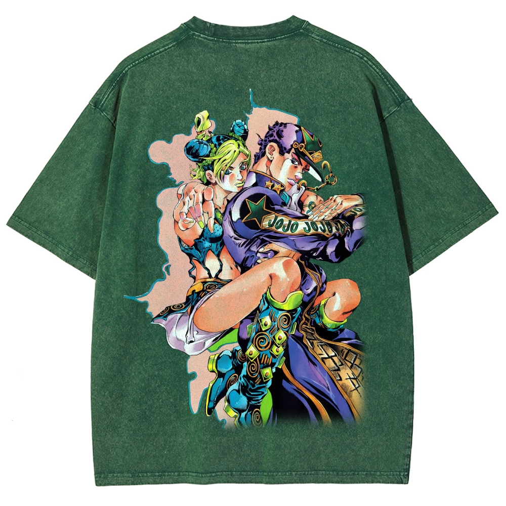 JoJo’s Bizarre Adventure Unisex Fit Washed T-Shirt 2601008315