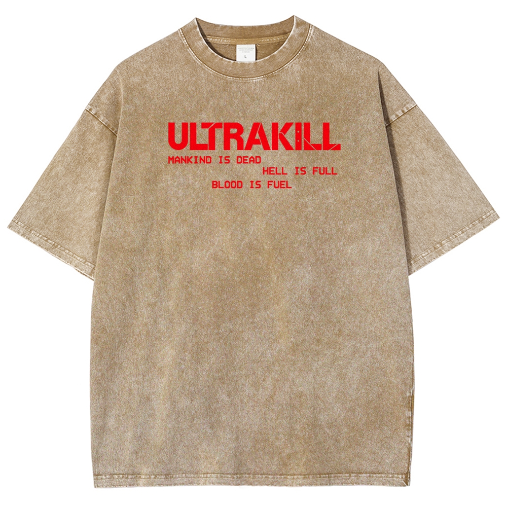 Ultrakill Unisex Fit Washed T-Shirt 2601009437