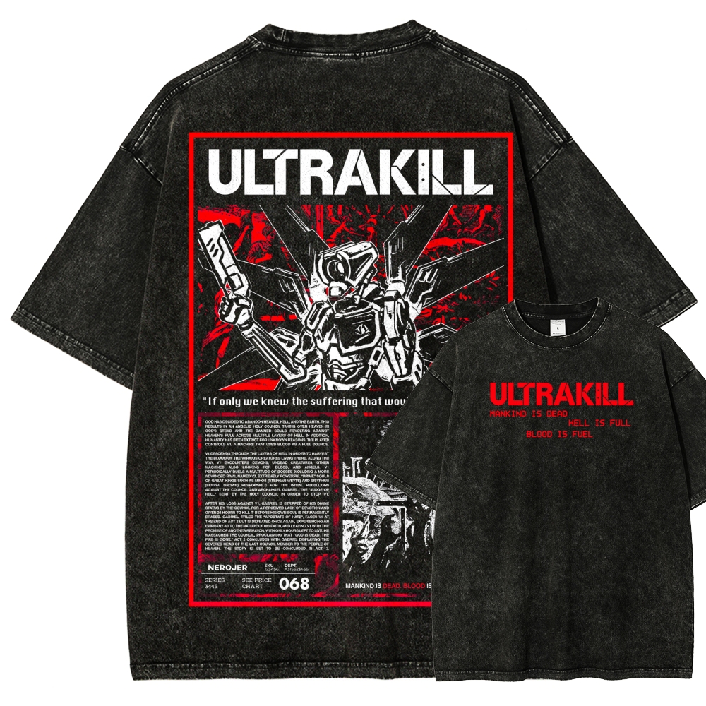 Ultrakill Unisex Fit Washed T-Shirt 2601009437