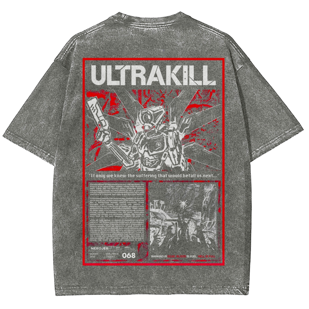 Ultrakill Unisex Fit Washed T-Shirt 2601009437