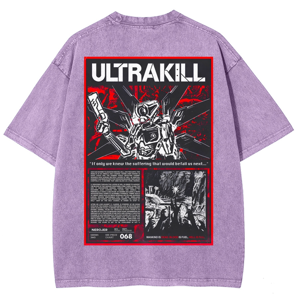 Ultrakill Unisex Fit Washed T-Shirt 2601009437
