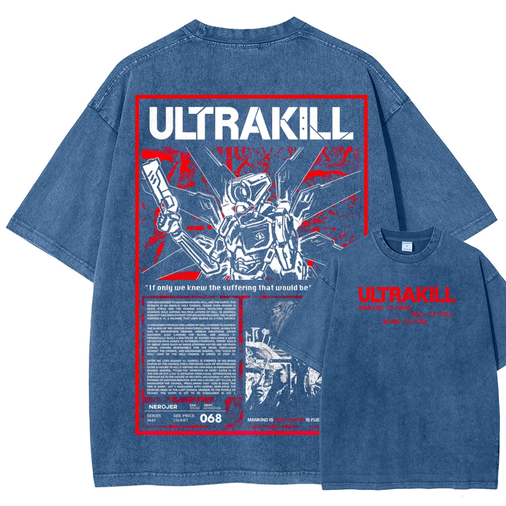 Ultrakill Unisex Fit Washed T-Shirt 2601009437