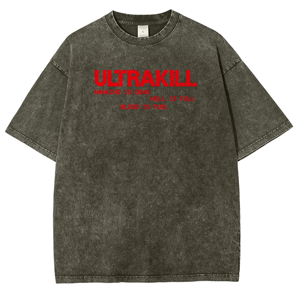 Ultrakill Unisex Fit Washed T-Shirt 2601009437