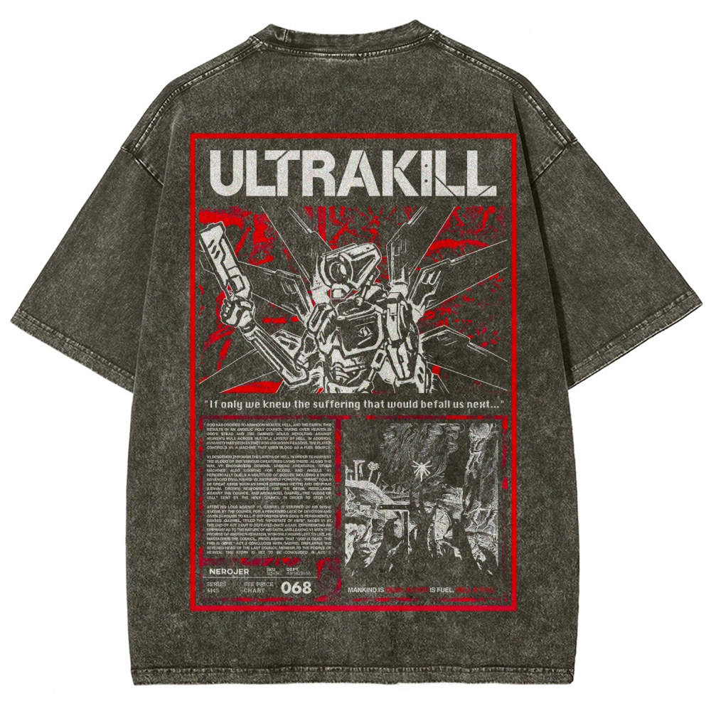 Ultrakill Unisex Fit Washed T-Shirt 2601009437