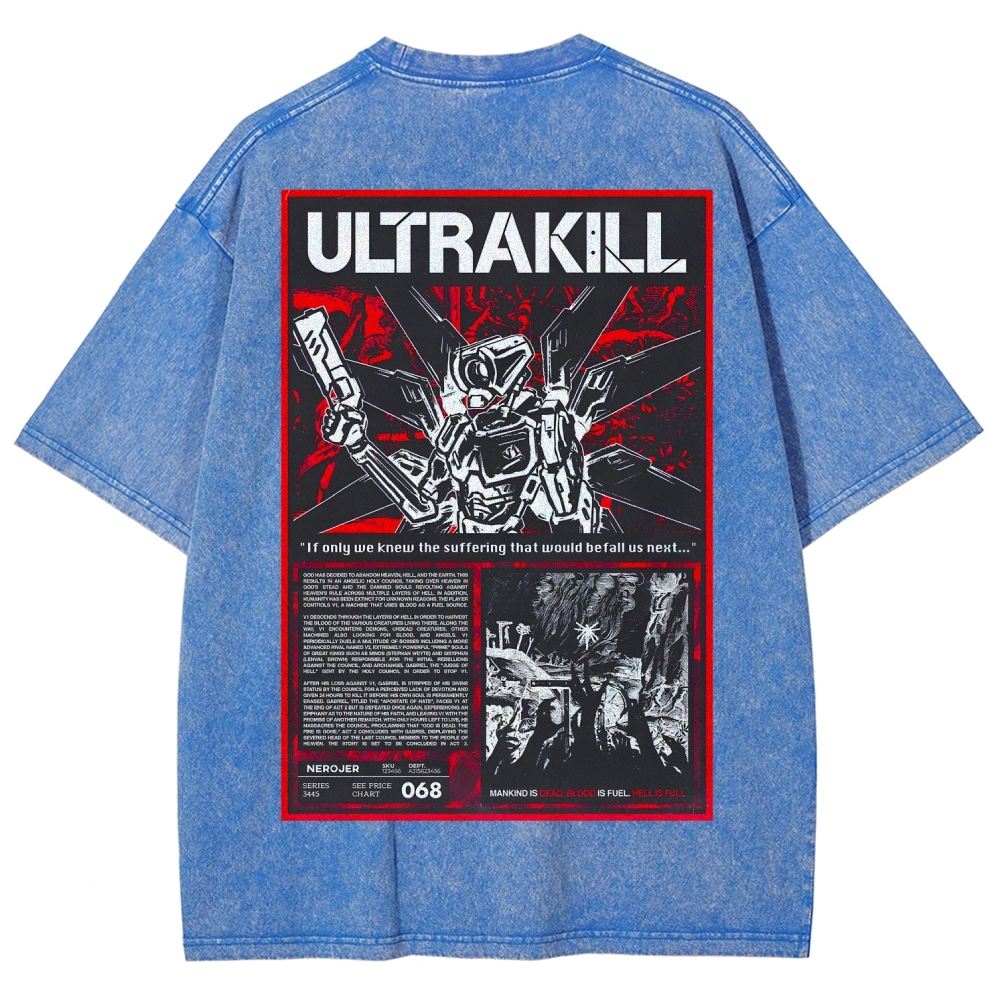 Ultrakill Unisex Fit Washed T-Shirt 2601009437