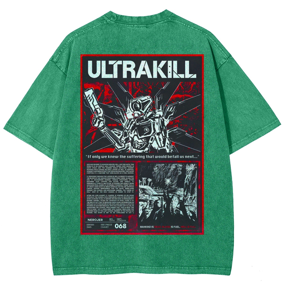 Ultrakill Unisex Fit Washed T-Shirt 2601009437