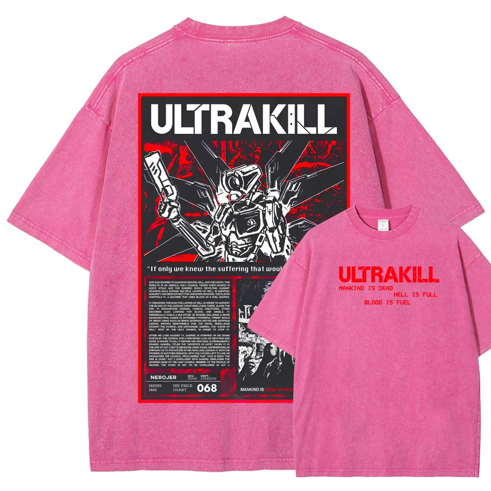 Ultrakill Unisex Fit Washed T-Shirt 2601009437