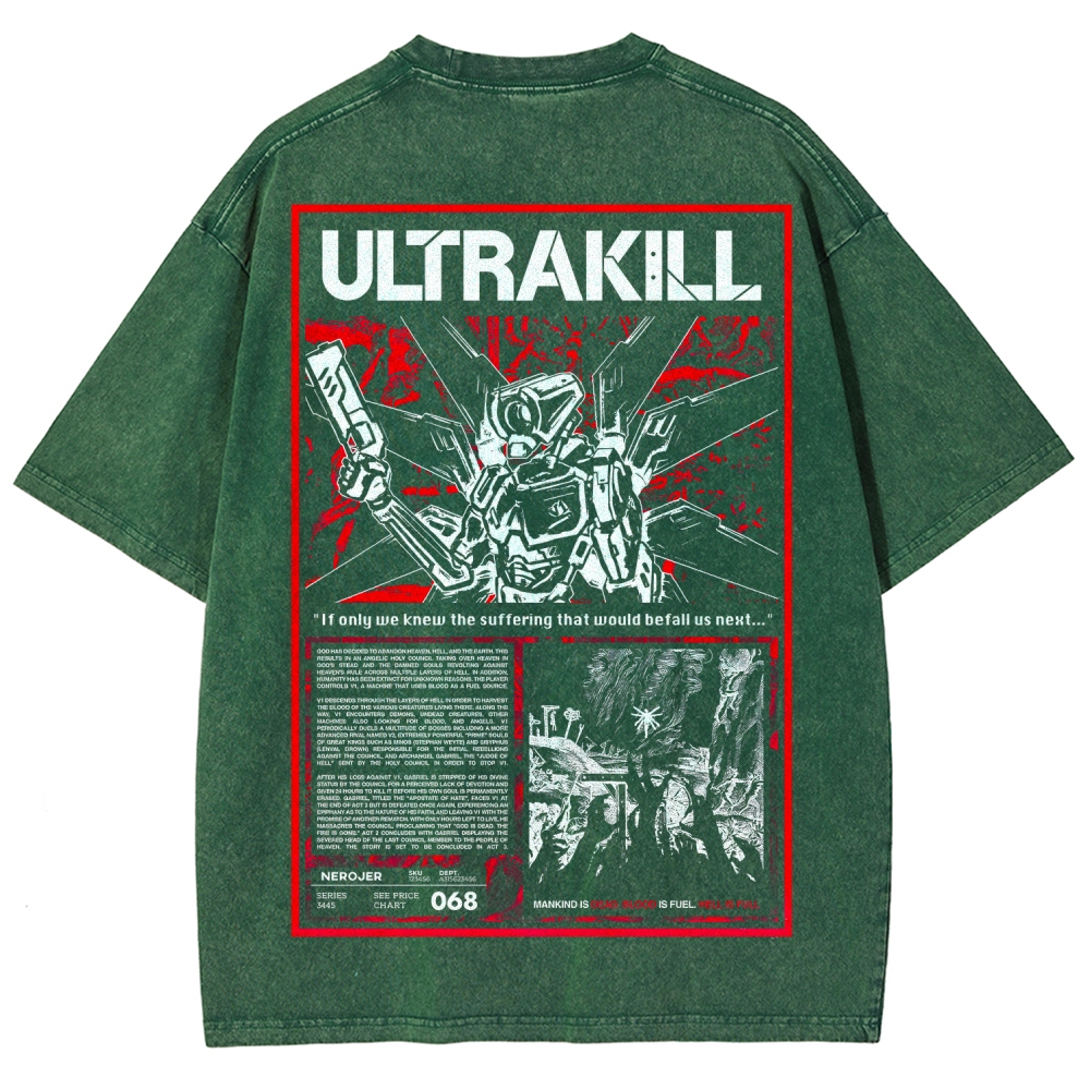 Ultrakill Unisex Fit Washed T-Shirt 2601009437