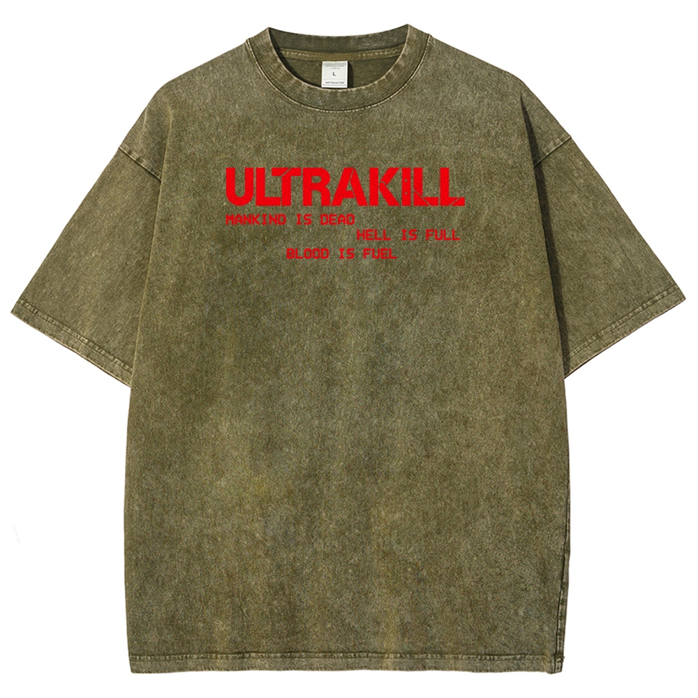 Ultrakill Unisex Fit Washed T-Shirt 2601009437