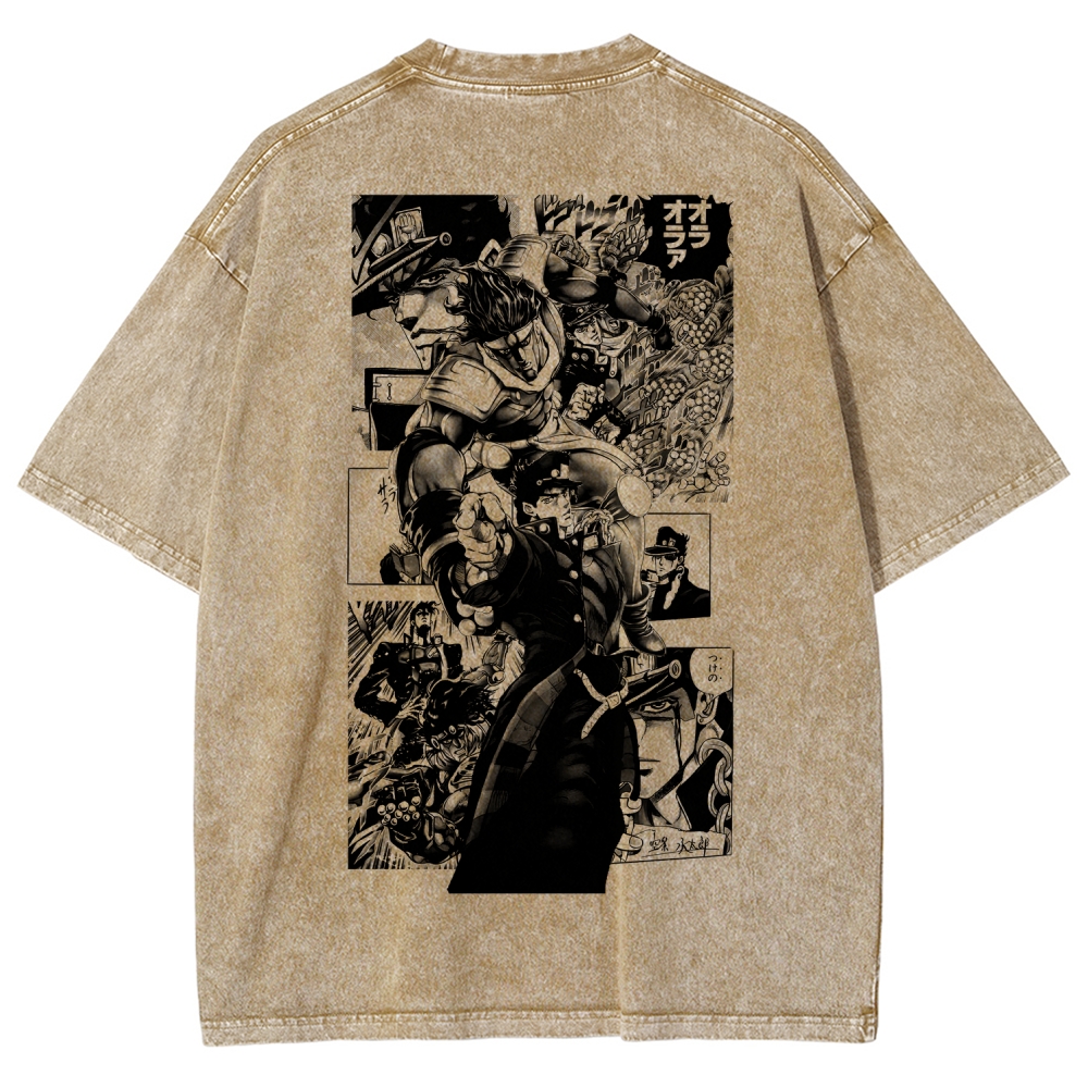 JoJo’s Bizarre Adventure Unisex Fit Washed T-Shirt 2601009847