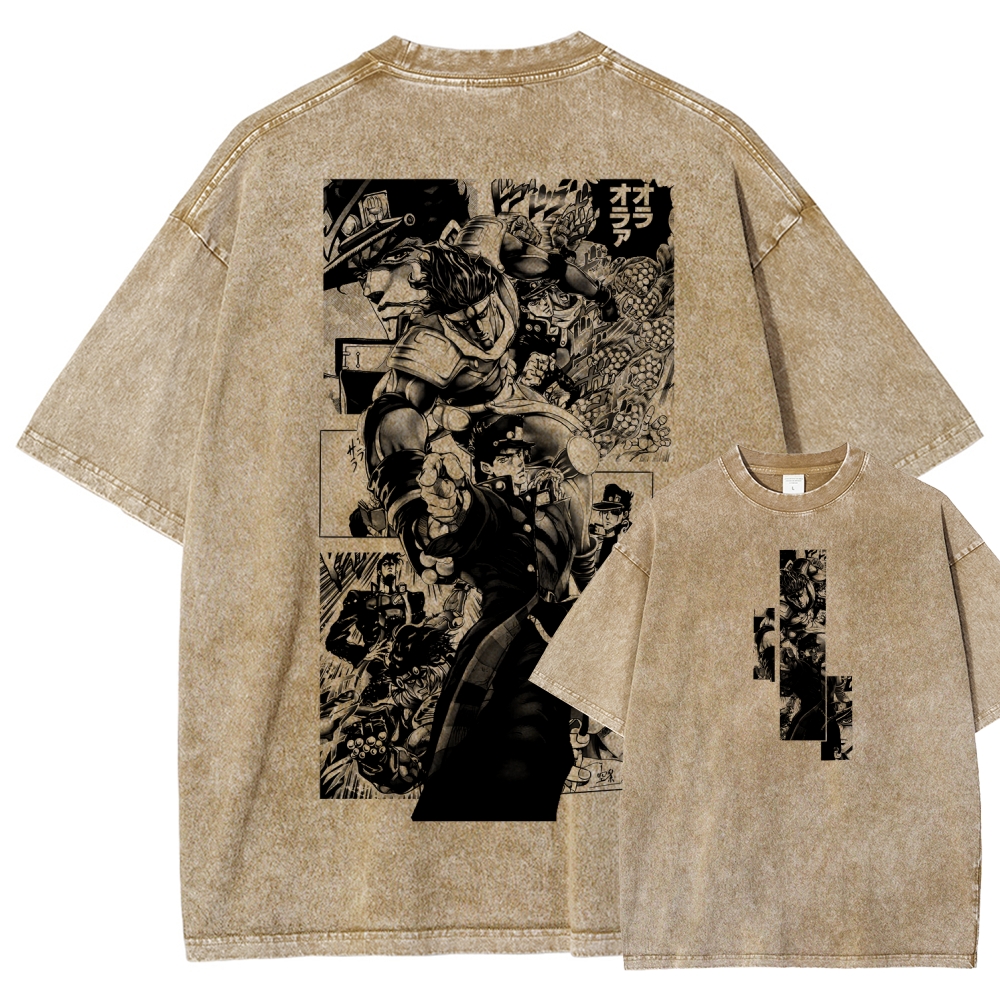 JoJo’s Bizarre Adventure Unisex Fit Washed T-Shirt 2601009847