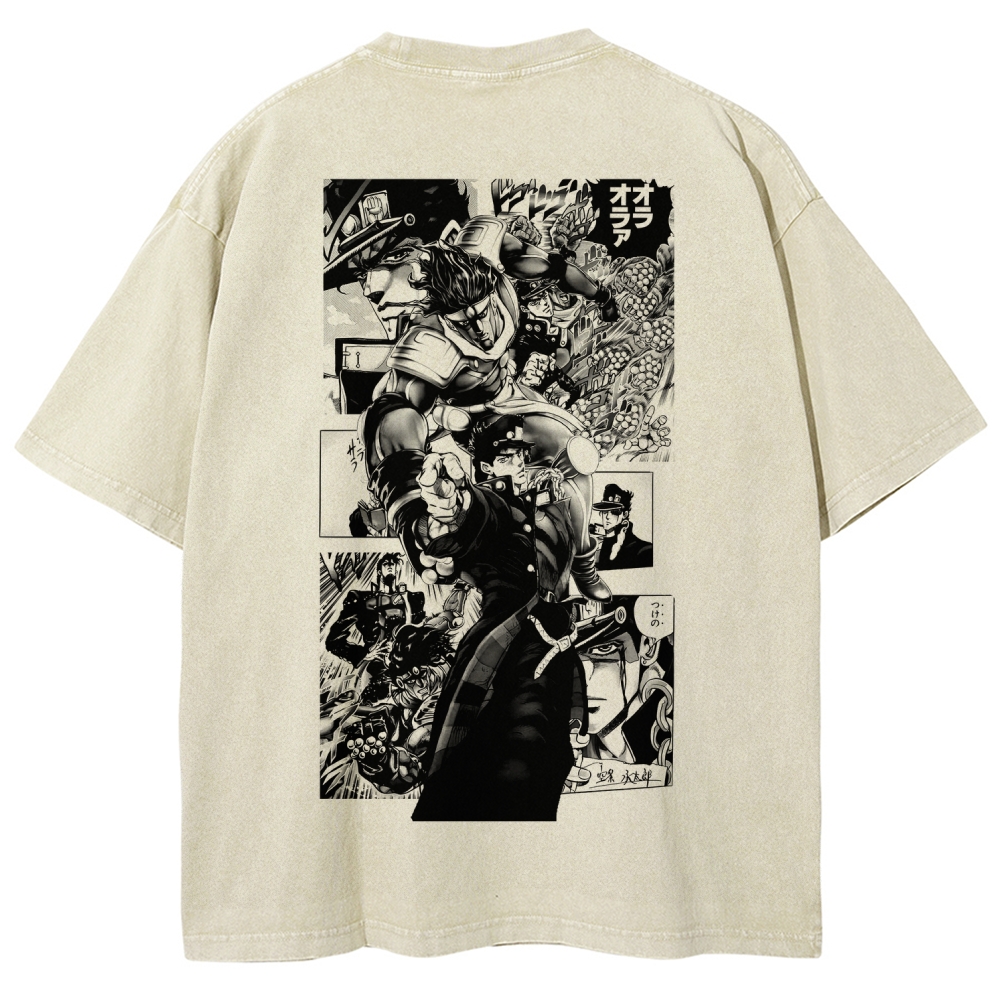 JoJo’s Bizarre Adventure Unisex Fit Washed T-Shirt 2601009847