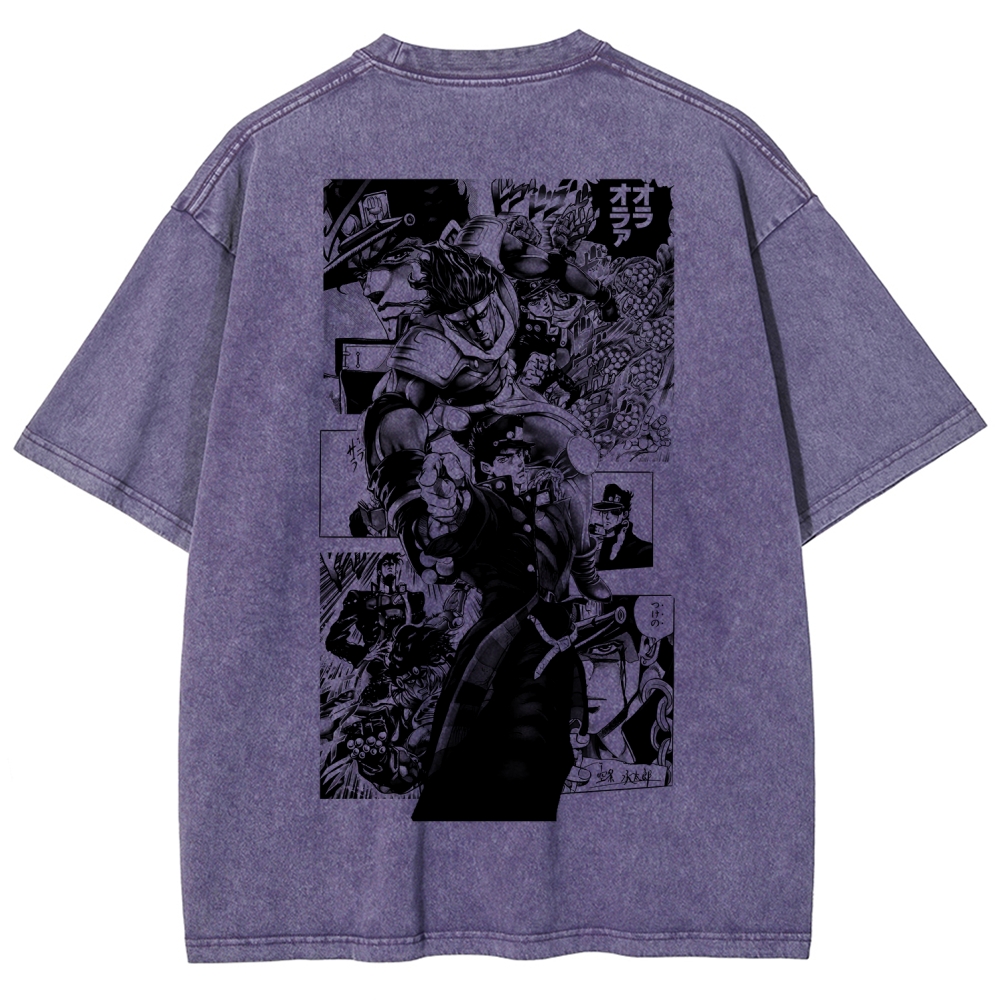 JoJo’s Bizarre Adventure Unisex Fit Washed T-Shirt 2601009847