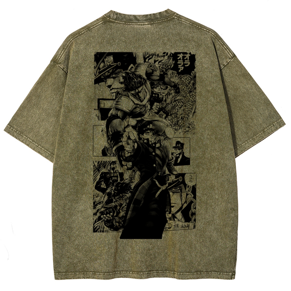 JoJo’s Bizarre Adventure Unisex Fit Washed T-Shirt 2601009847