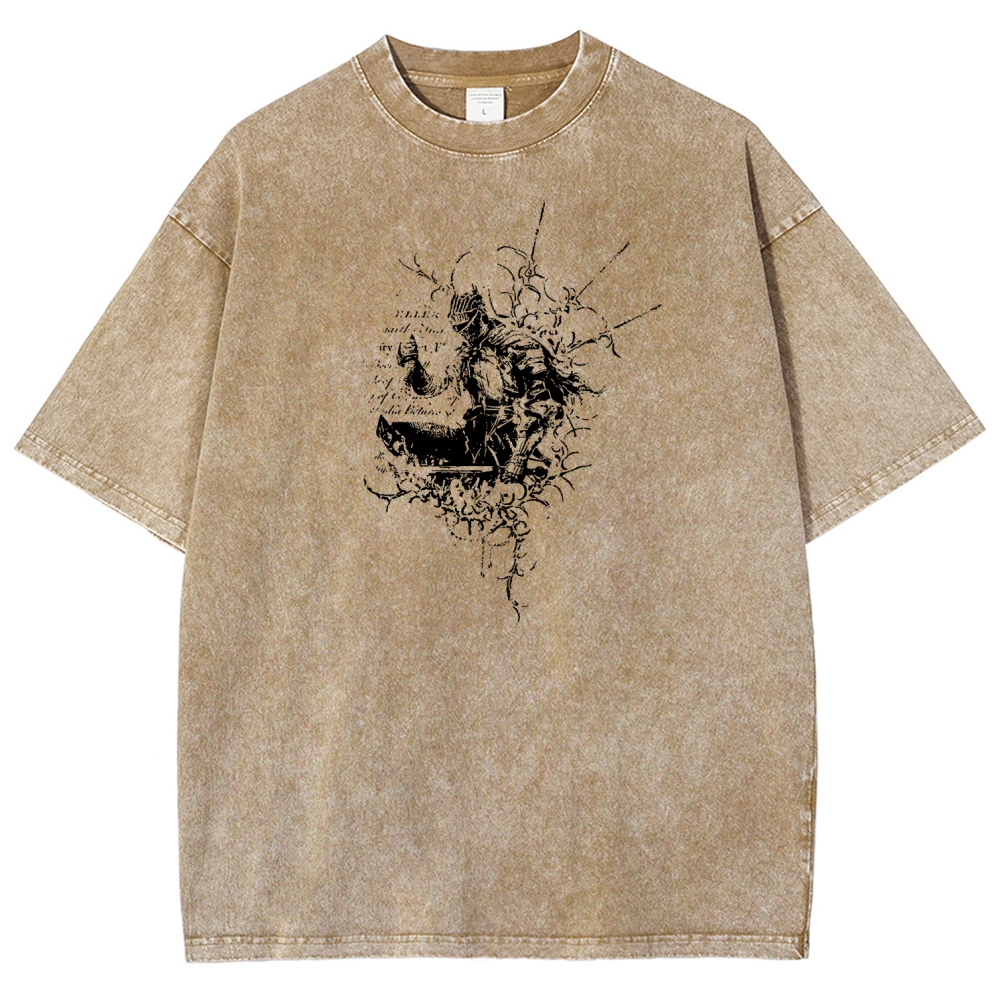 Dark Souls Unisex Fit Washed T-Shirt 2601010377