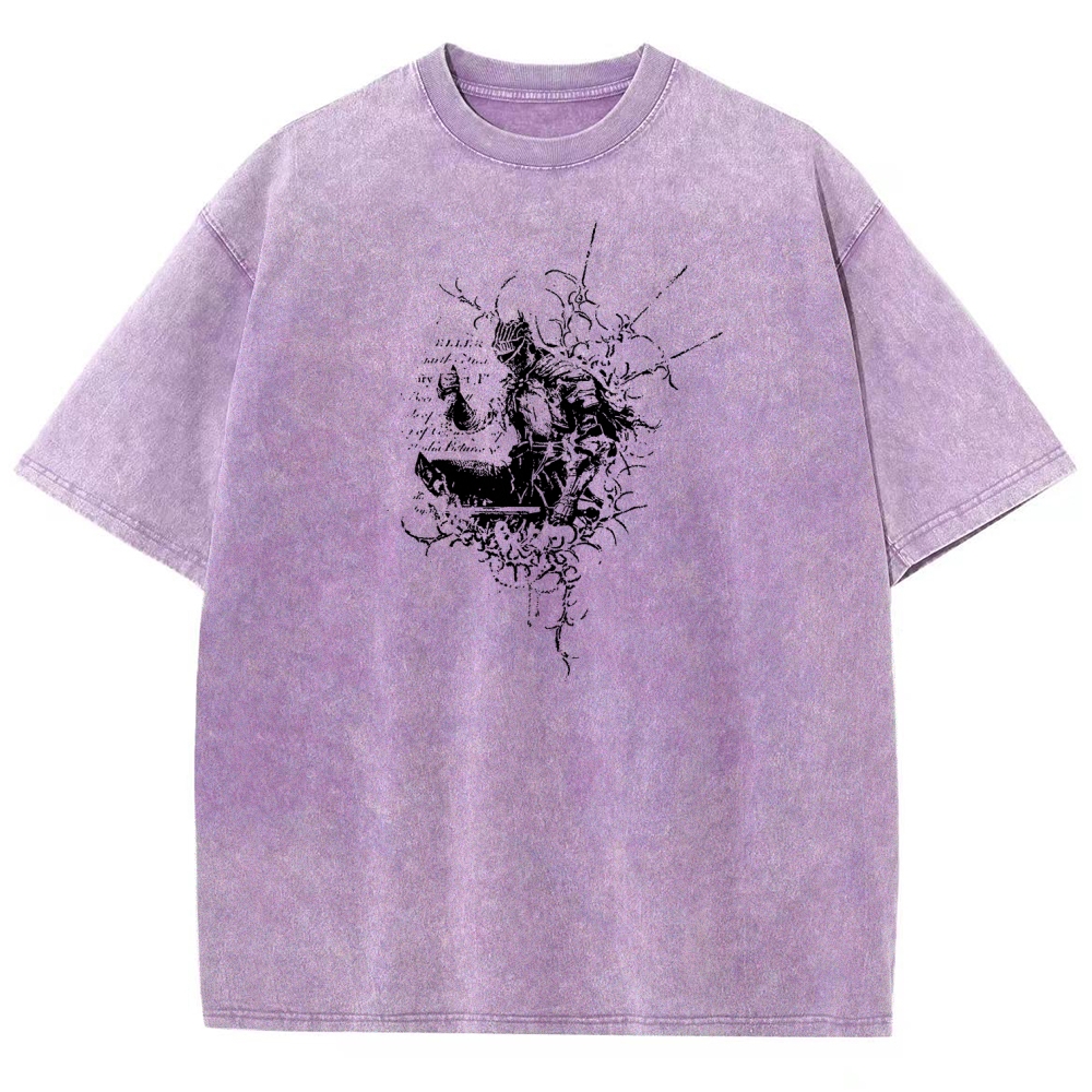 Dark Souls Unisex Fit Washed T-Shirt 2601010377