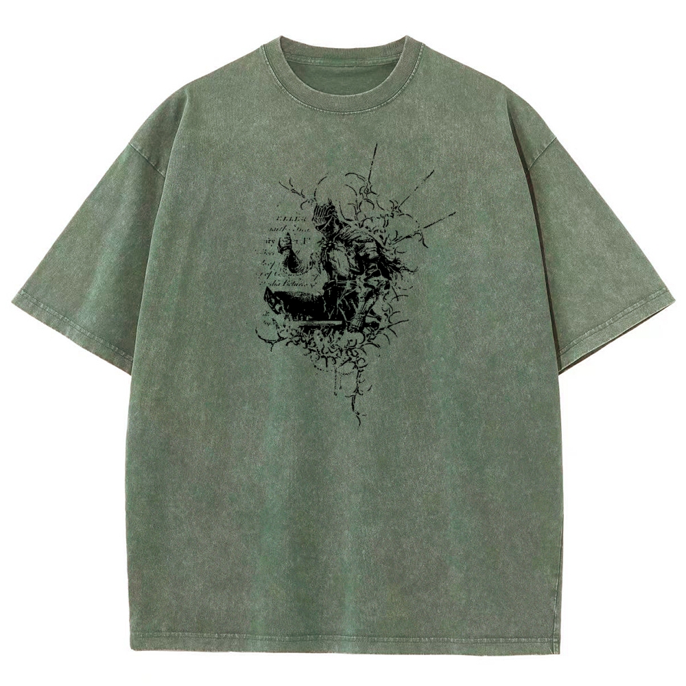 Dark Souls Unisex Fit Washed T-Shirt 2601010377