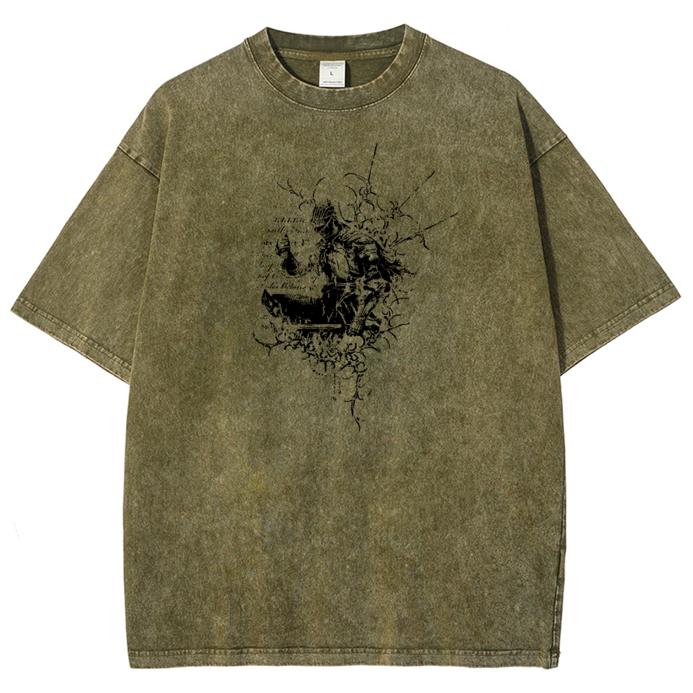 Dark Souls Unisex Fit Washed T-Shirt 2601010377