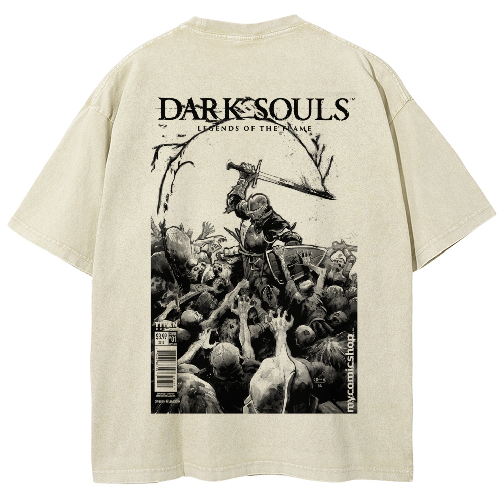 Dark Souls Unisex Fit Washed T-Shirt 2601010401