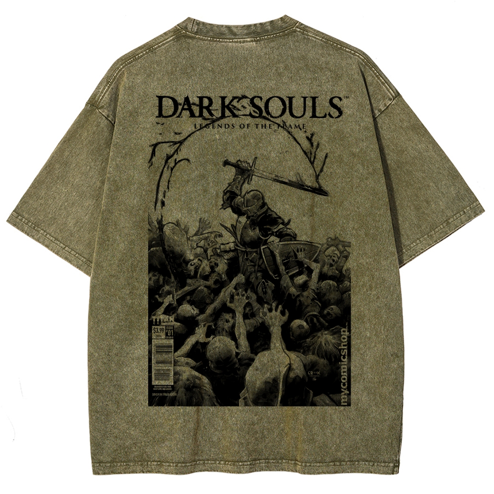 Dark Souls Unisex Fit Washed T-Shirt 2601010401