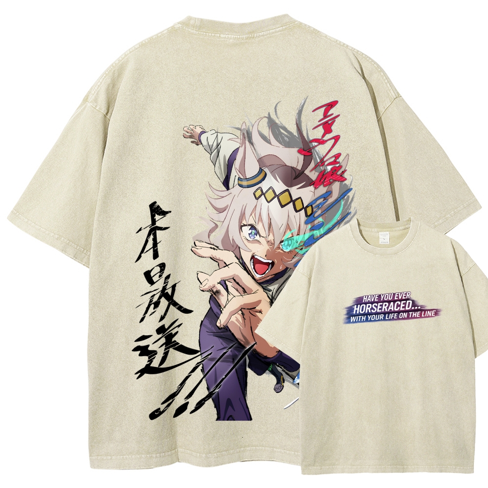 Oguri Cap Unisex Fit Washed T-Shirt 2601011236