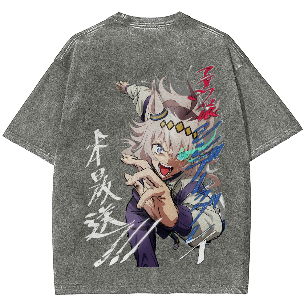 Oguri Cap Unisex Fit Washed T-Shirt 2601011236