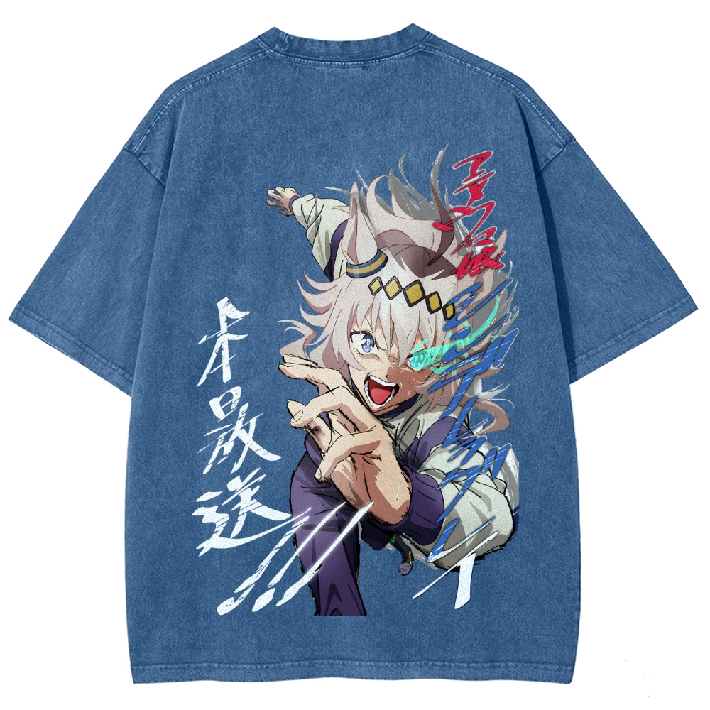 Oguri Cap Unisex Fit Washed T-Shirt 2601011236