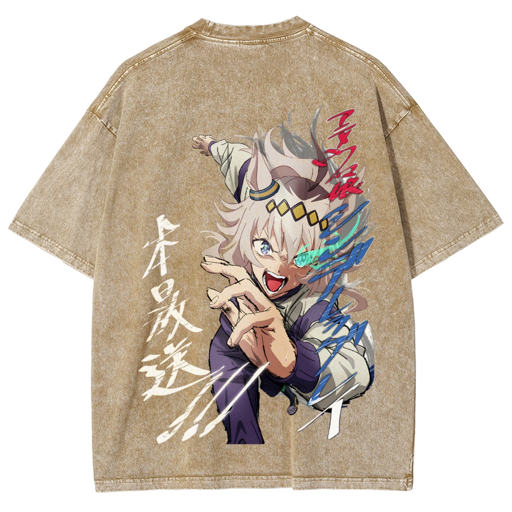 Oguri Cap Unisex Fit Washed T-Shirt 2601011236