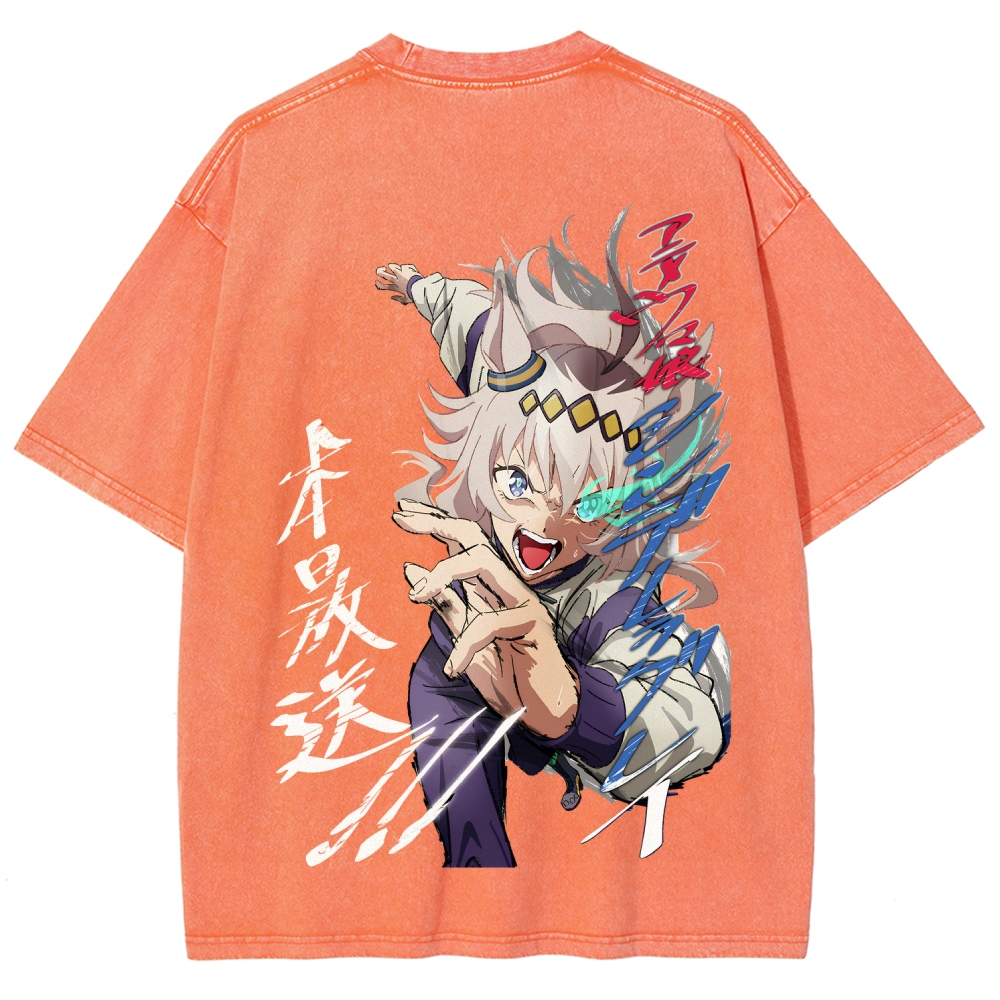 Oguri Cap Unisex Fit Washed T-Shirt 2601011236