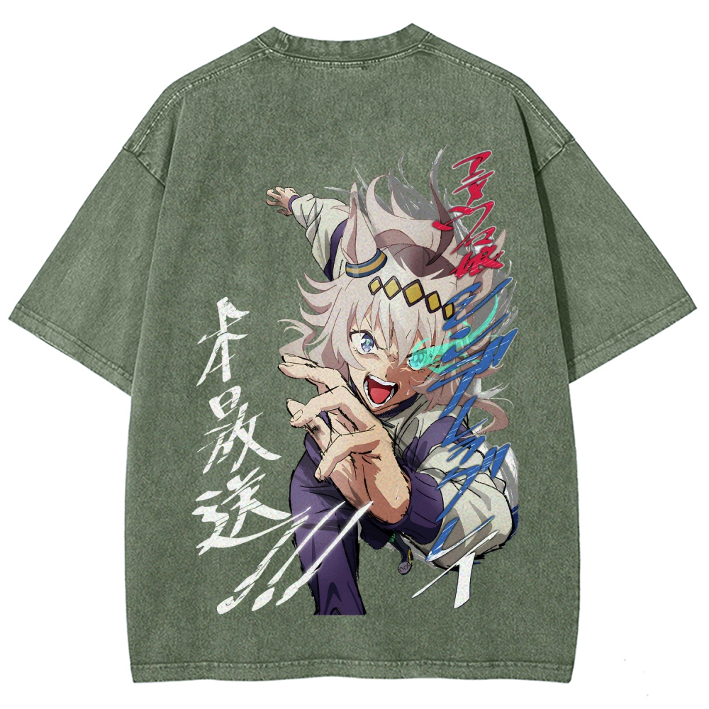 Oguri Cap Unisex Fit Washed T-Shirt 2601011236