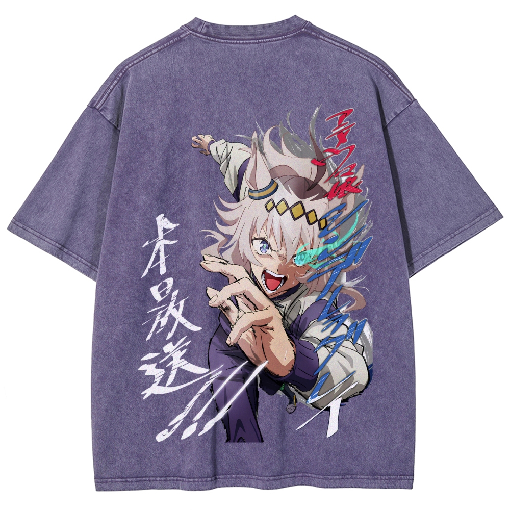 Oguri Cap Unisex Fit Washed T-Shirt 2601011236