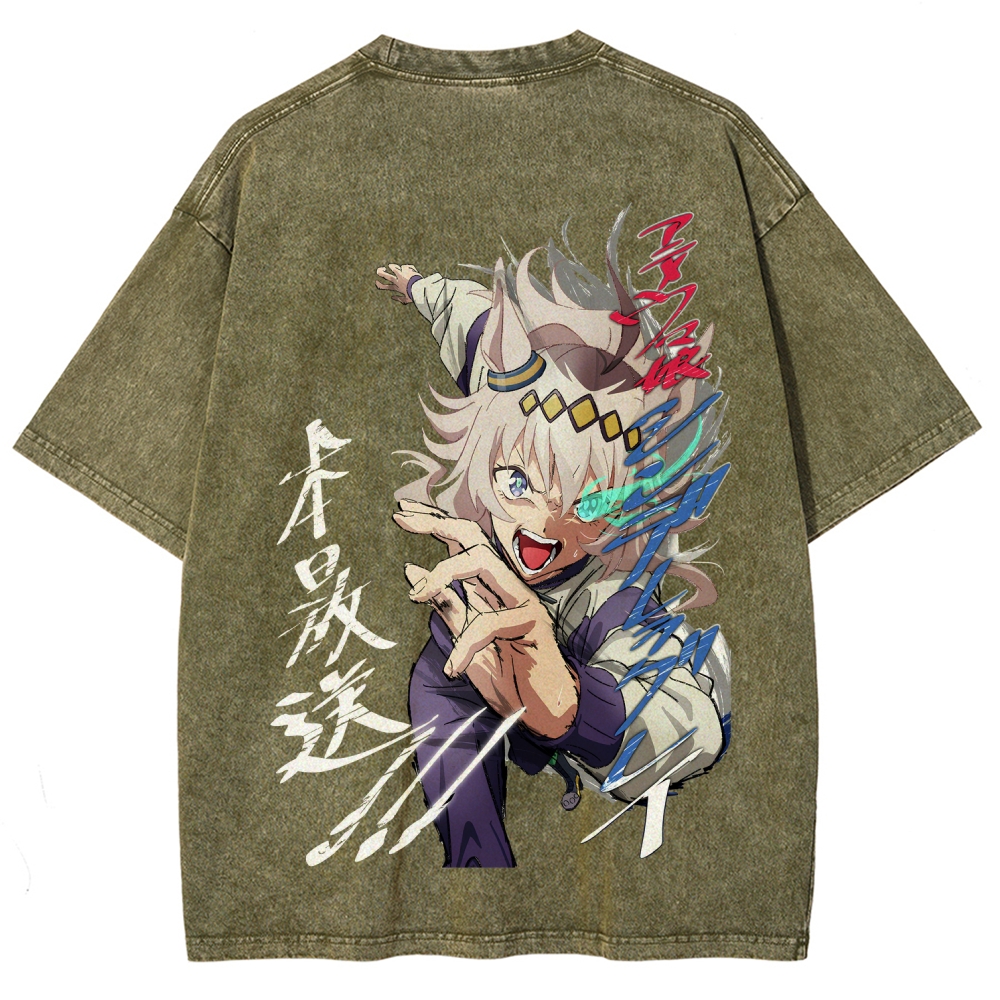 Oguri Cap Unisex Fit Washed T-Shirt 2601011236