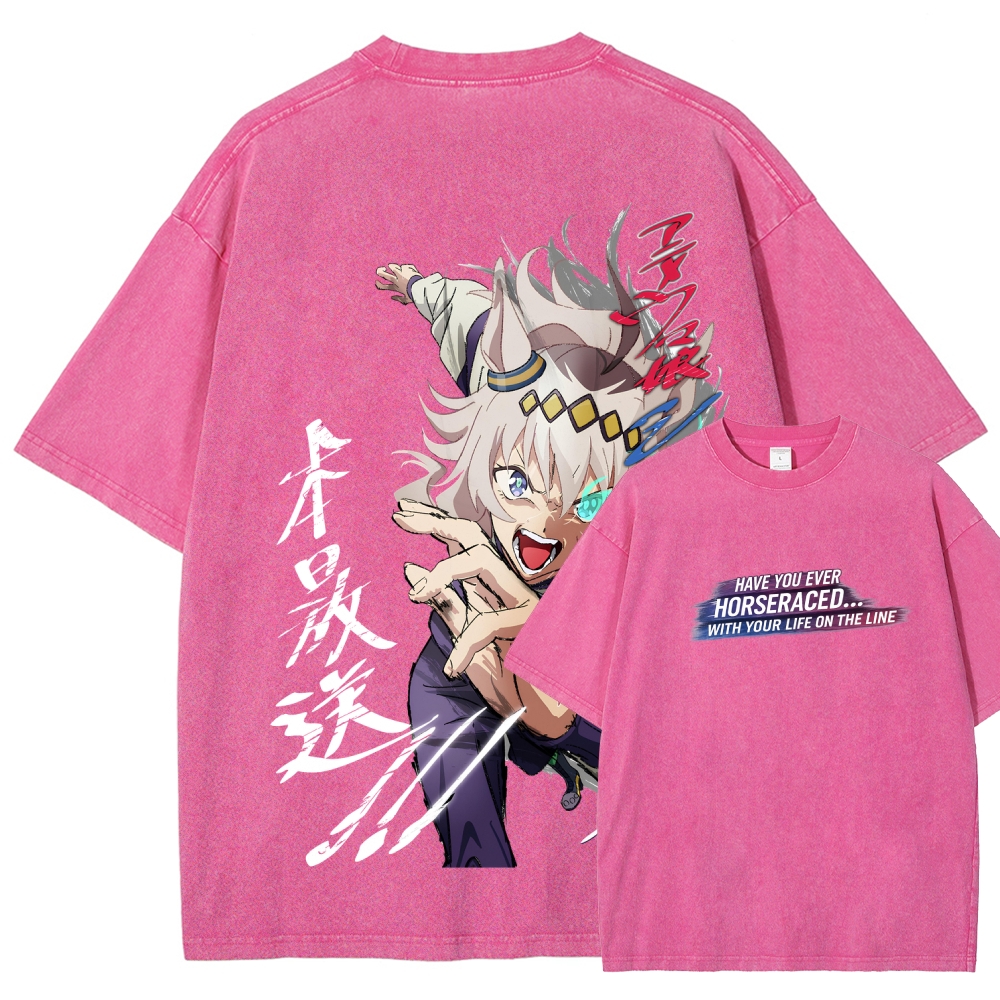 Oguri Cap Unisex Fit Washed T-Shirt 2601011236