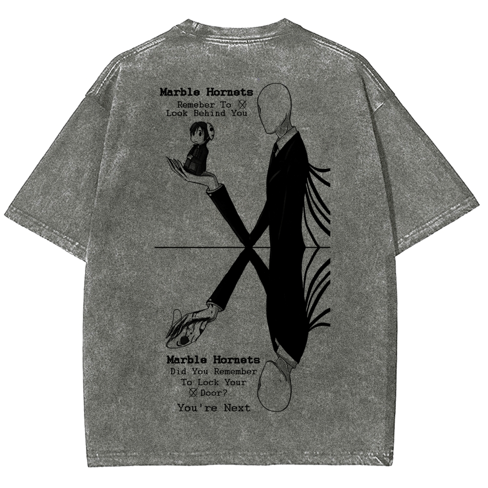 Marble Hornets Unisex Fit Washed T-Shirt 2601012639