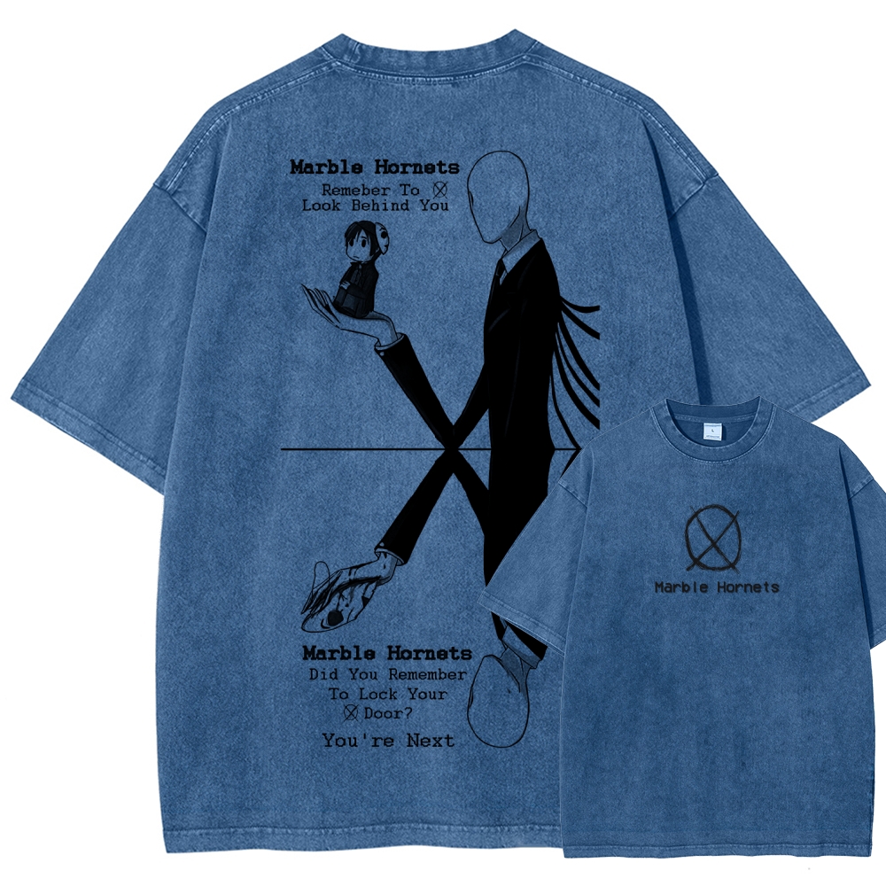 Marble Hornets Unisex Fit Washed T-Shirt 2601012639