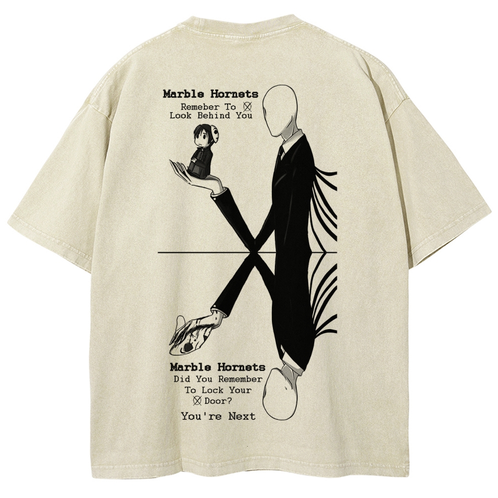 Marble Hornets Unisex Fit Washed T-Shirt 2601012639