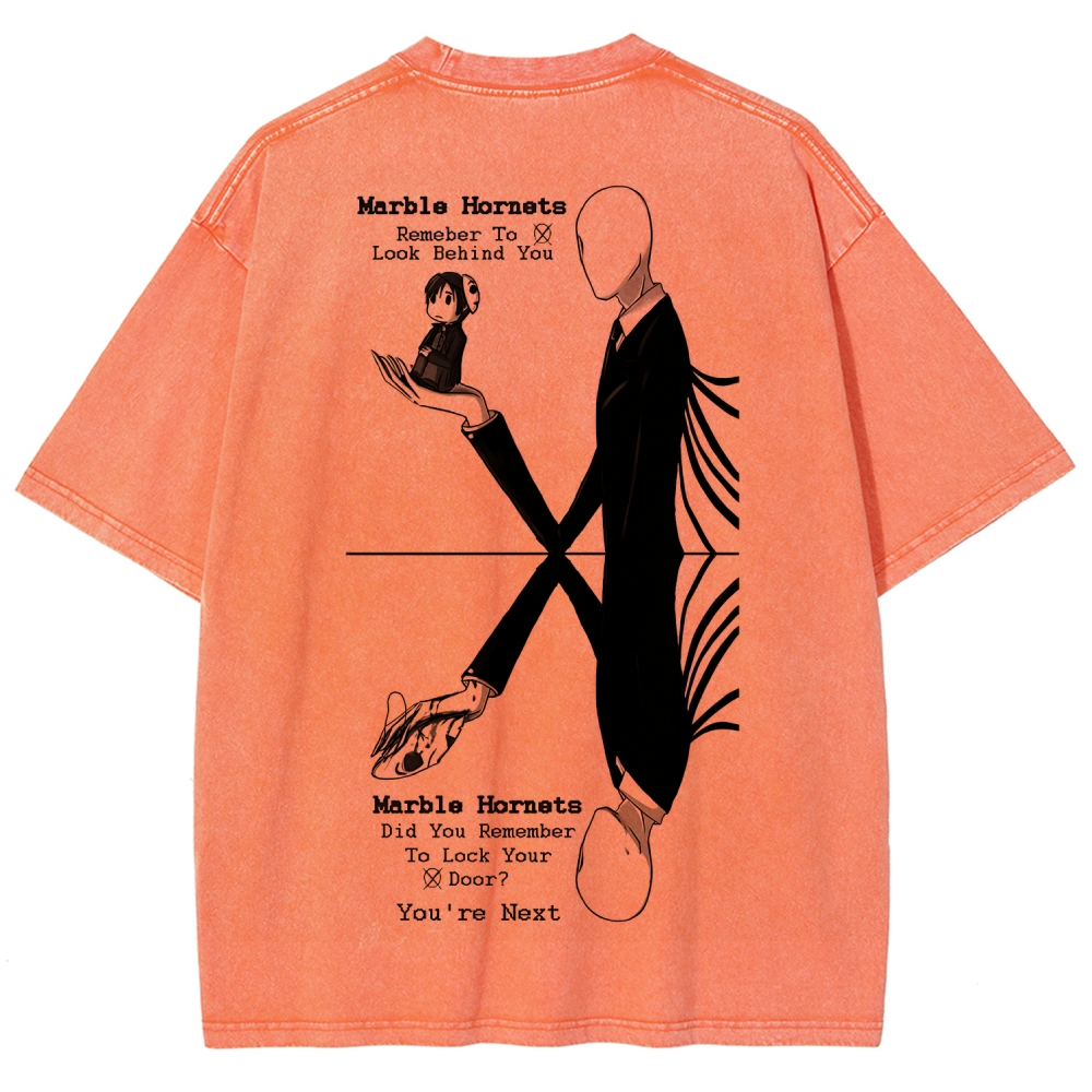 Marble Hornets Unisex Fit Washed T-Shirt 2601012639