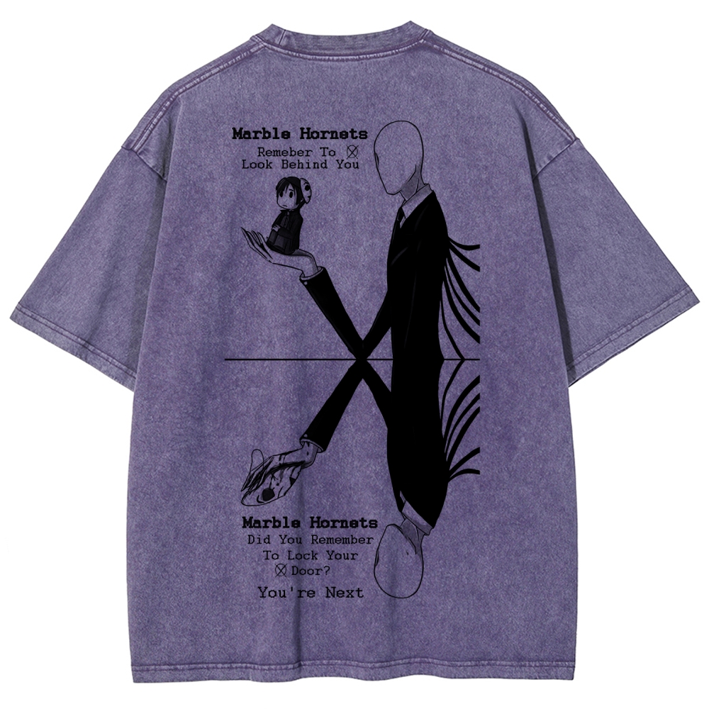 Marble Hornets Unisex Fit Washed T-Shirt 2601012639
